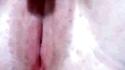 her white and clean pussy masturbating...