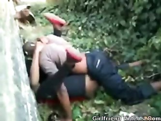 Hard Black Outdoor Fuck